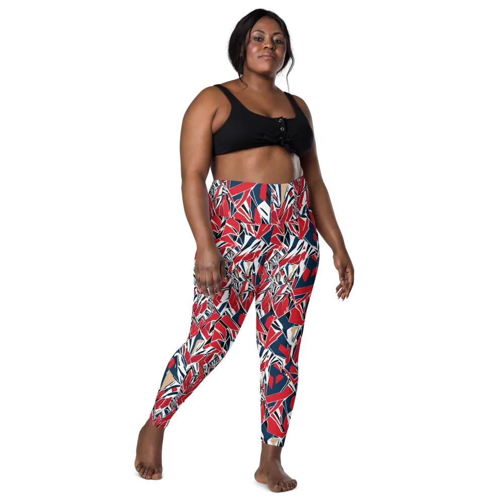 Crimson Shard on Leggings with Pockets — Front