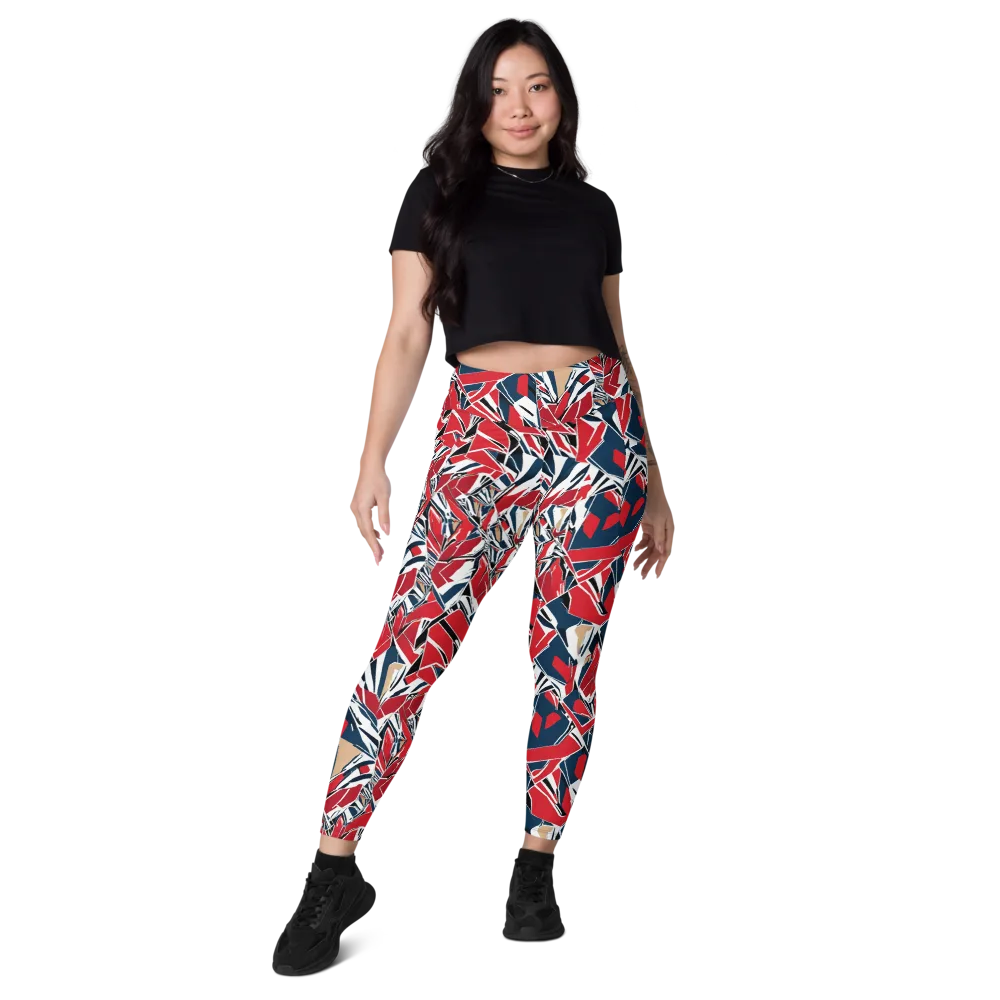 Crimson Shard on Leggings with Pockets — Front