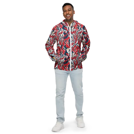 Crimson Shard on a Men's Windbreaker