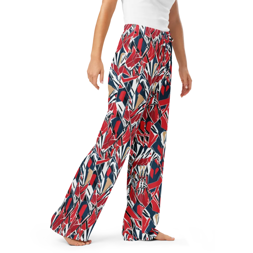 Crimson Shard on Women's Pajama Pants — Right Front