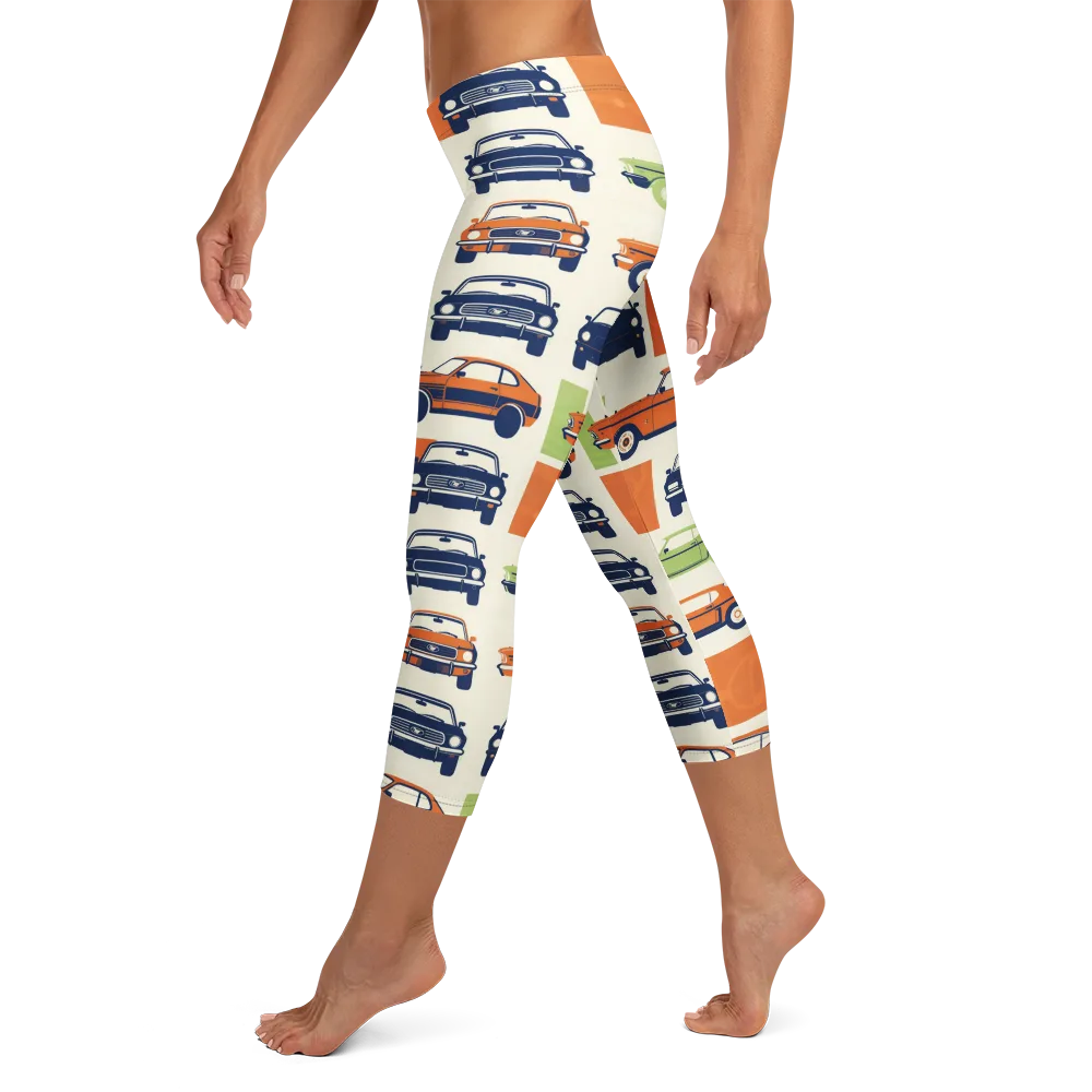 Chrome Orchard on Capri Leggings — Left