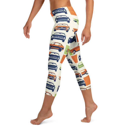 Chrome Orchard on a Capri Leggings