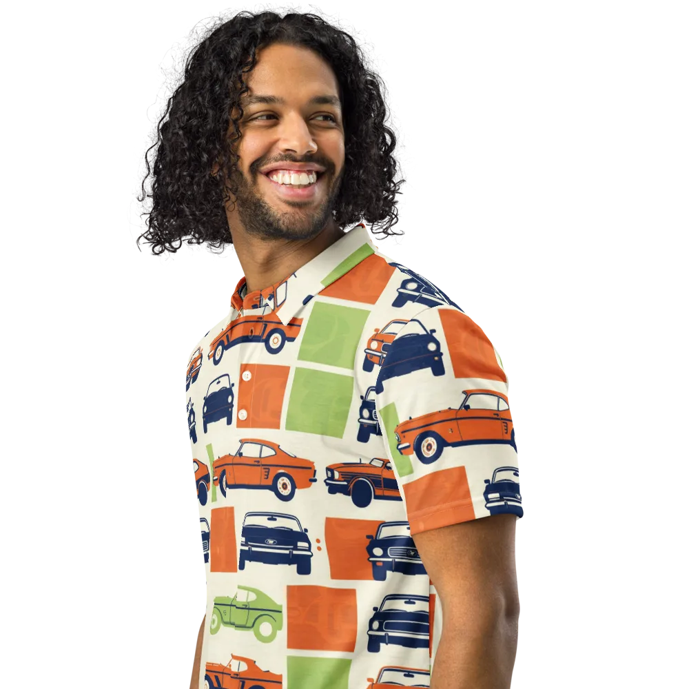 Chrome Orchard on Men's Slim Fit Polo Shirt — Left Front