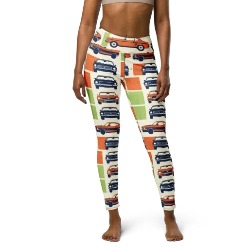 Chrome Orchard on a Yoga Leggings