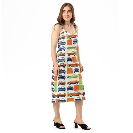 Chrome Orchard on a Slip Dress