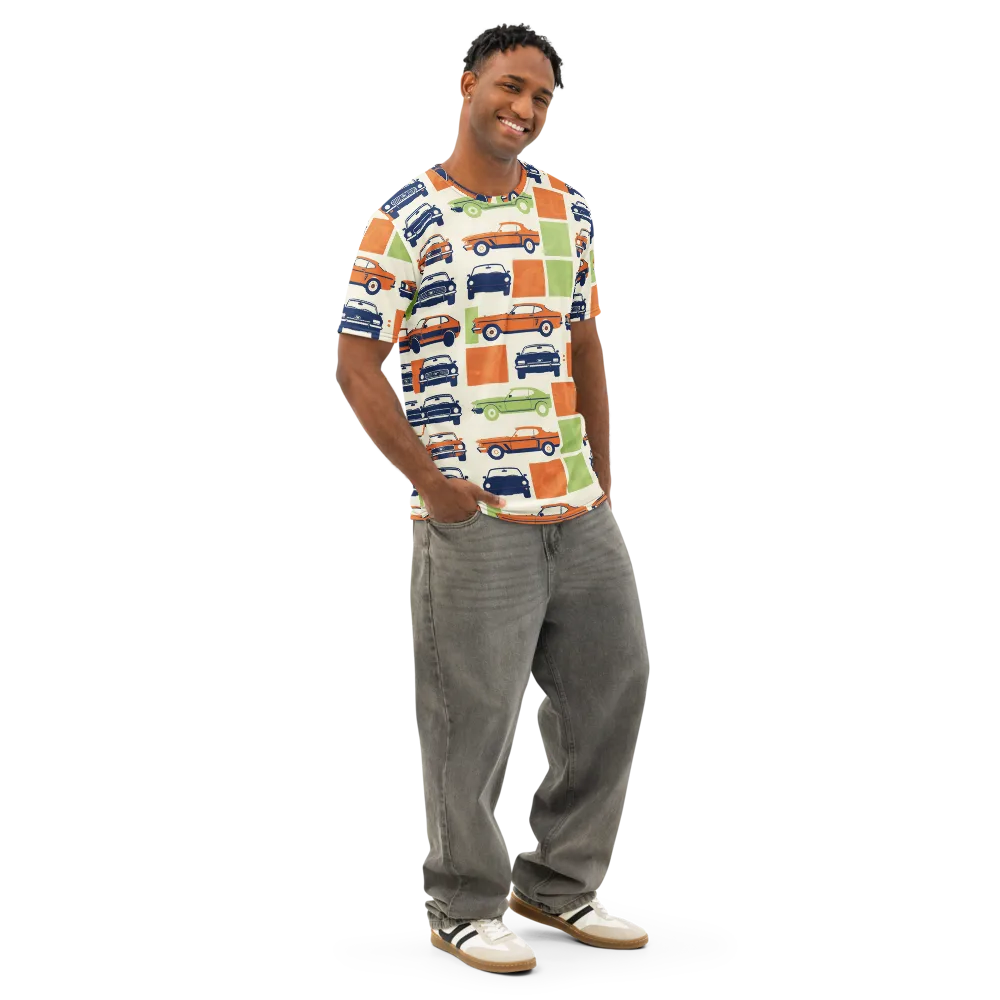 Chrome Orchard on Men's Cotton Crew Neck T-Shirt — Right Front