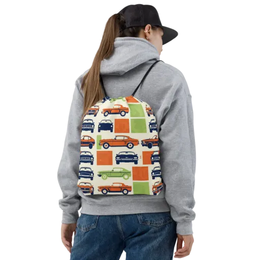 Chrome Orchard on a Drawstring Bag