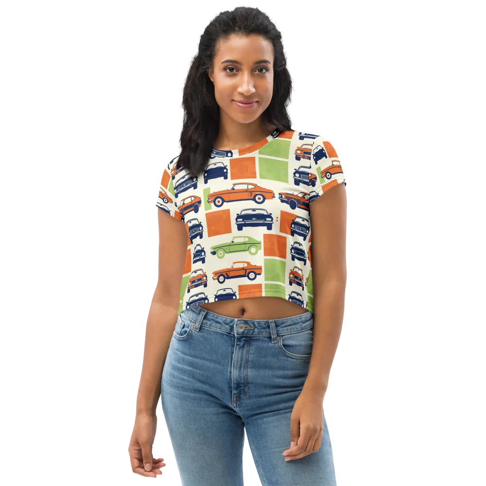 Chrome Orchard on Crop Tee — Front