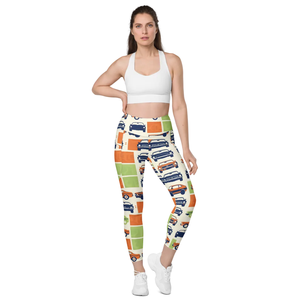 Chrome Orchard on Leggings with Pockets — Front