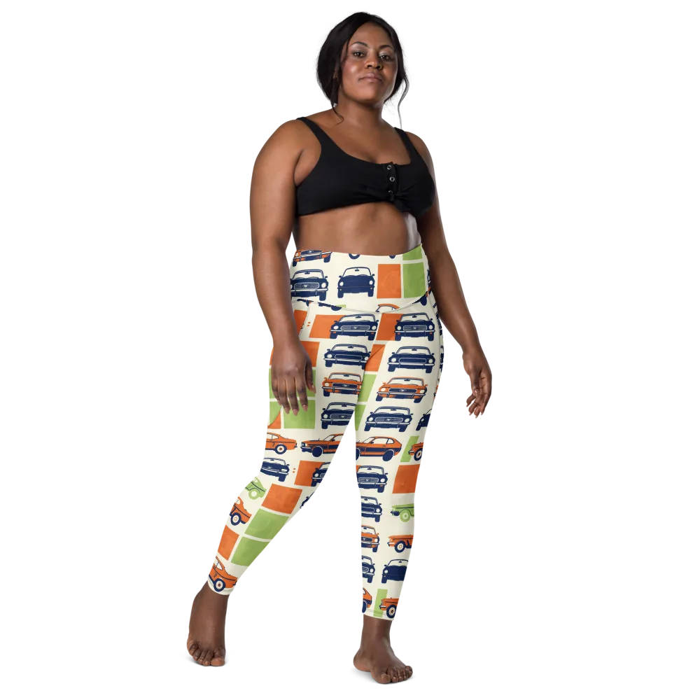 Chrome Orchard on Leggings with Pockets — Front