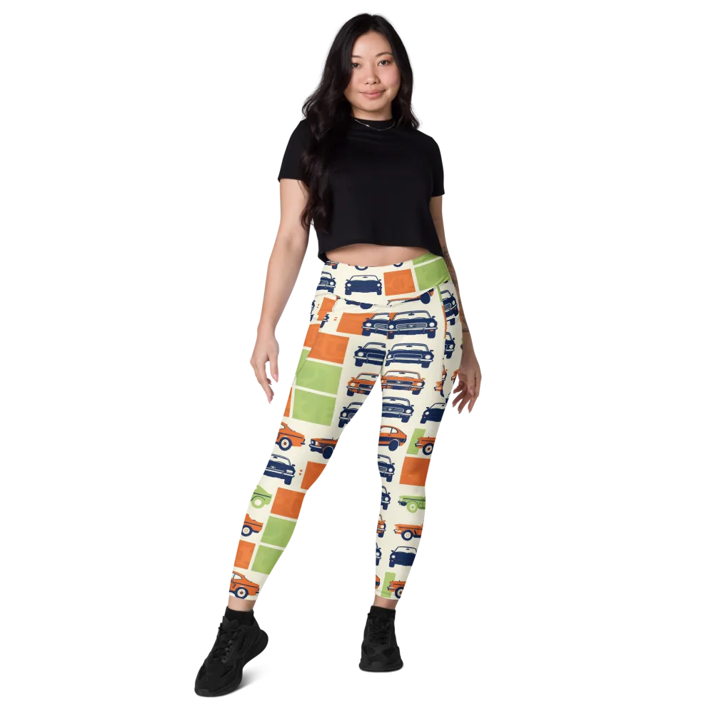 Chrome Orchard on Leggings with Pockets — Front