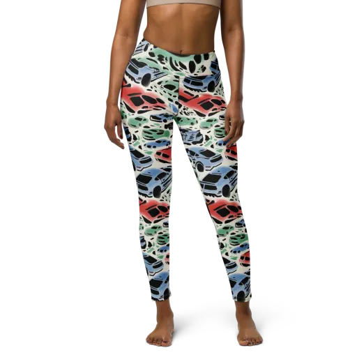 Neon Pit Lane on a Yoga Leggings