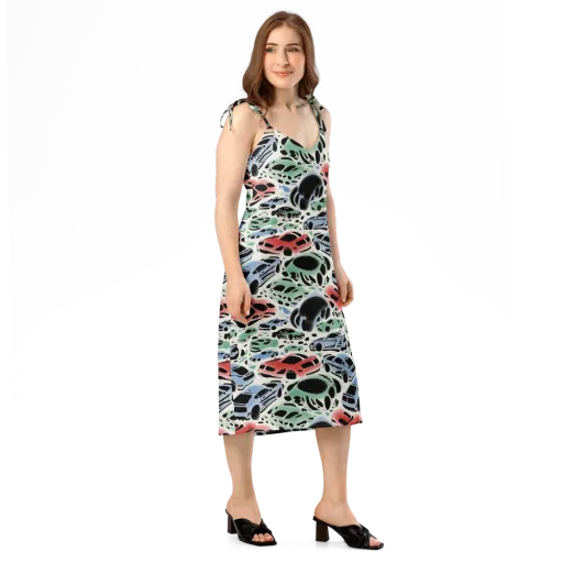 Neon Pit Lane on a Slip Dress