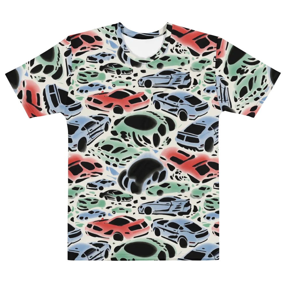 Neon Pit Lane on Men's Cotton Crew Neck T-Shirt — Front
