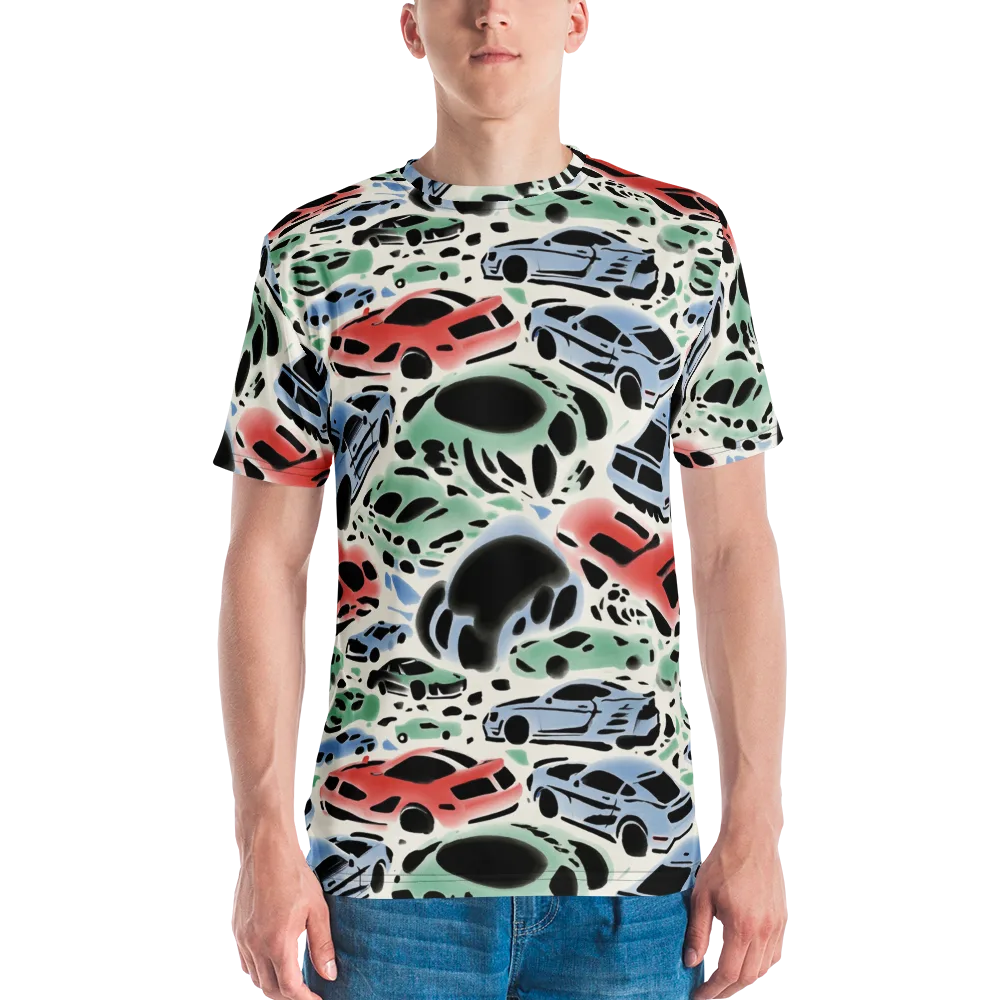 Neon Pit Lane on Men's Crew Neck T-Shirt — Front