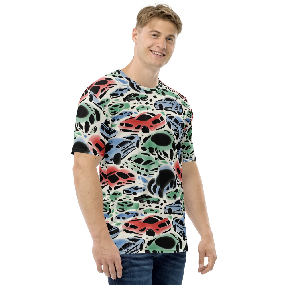 Neon Pit Lane on Men's Crew Neck T-Shirt — Right