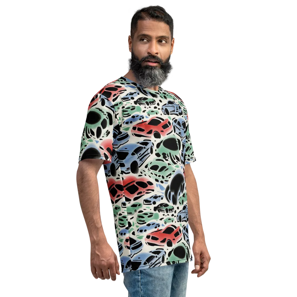 Neon Pit Lane on Men's Crew Neck T-Shirt — Right