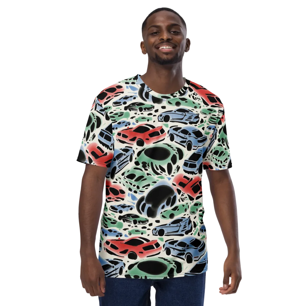 Neon Pit Lane on Men's Crew Neck T-Shirt — Front