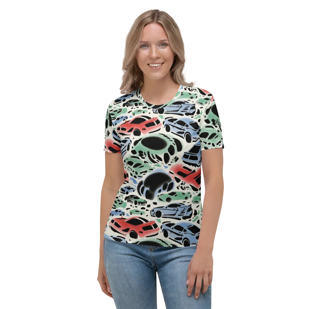 Neon Pit Lane on Women's Crew Neck T-Shirt — Front