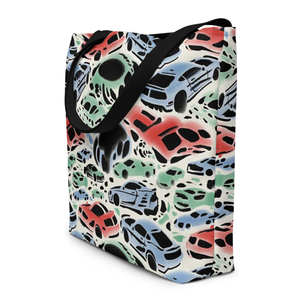 Neon Pit Lane on Large Tote Bag W/ Pocket — Front