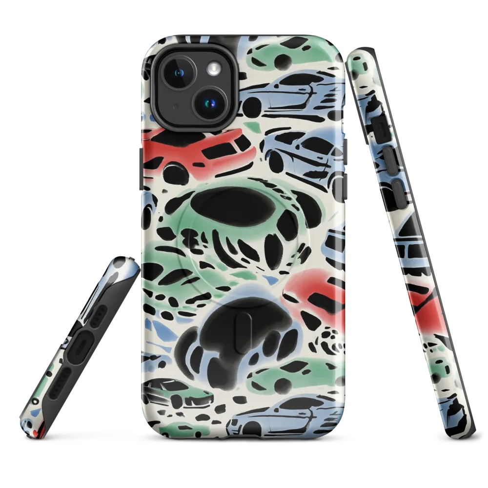 Neon Pit Lane on MagSafe Tough Case for iPhone® — Front
