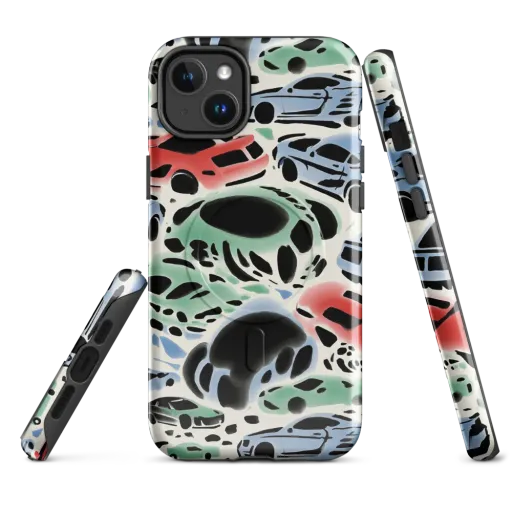 Neon Pit Lane on a MagSafe Tough Case for iPhone®