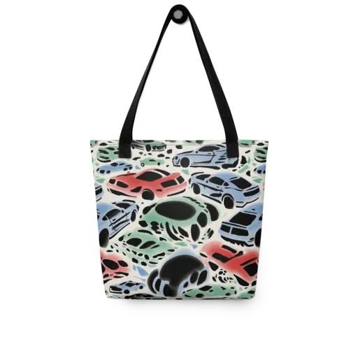 Neon Pit Lane on a Tote Bag