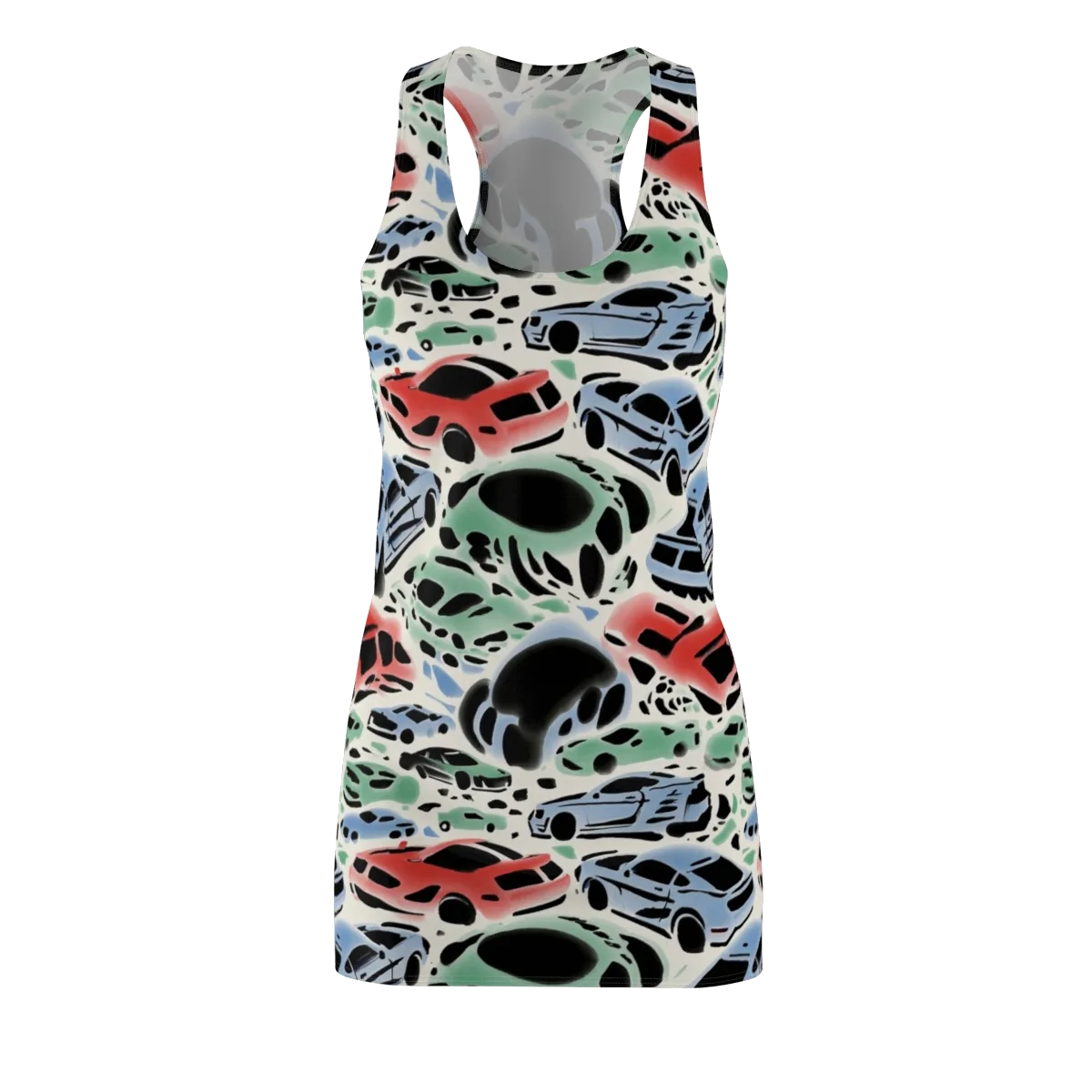 Neon Pit Lane on Racerback Dress — Front
