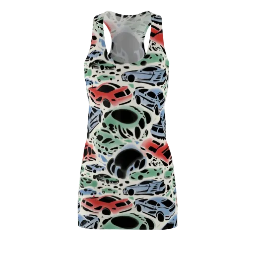 Neon Pit Lane on a Racerback Dress