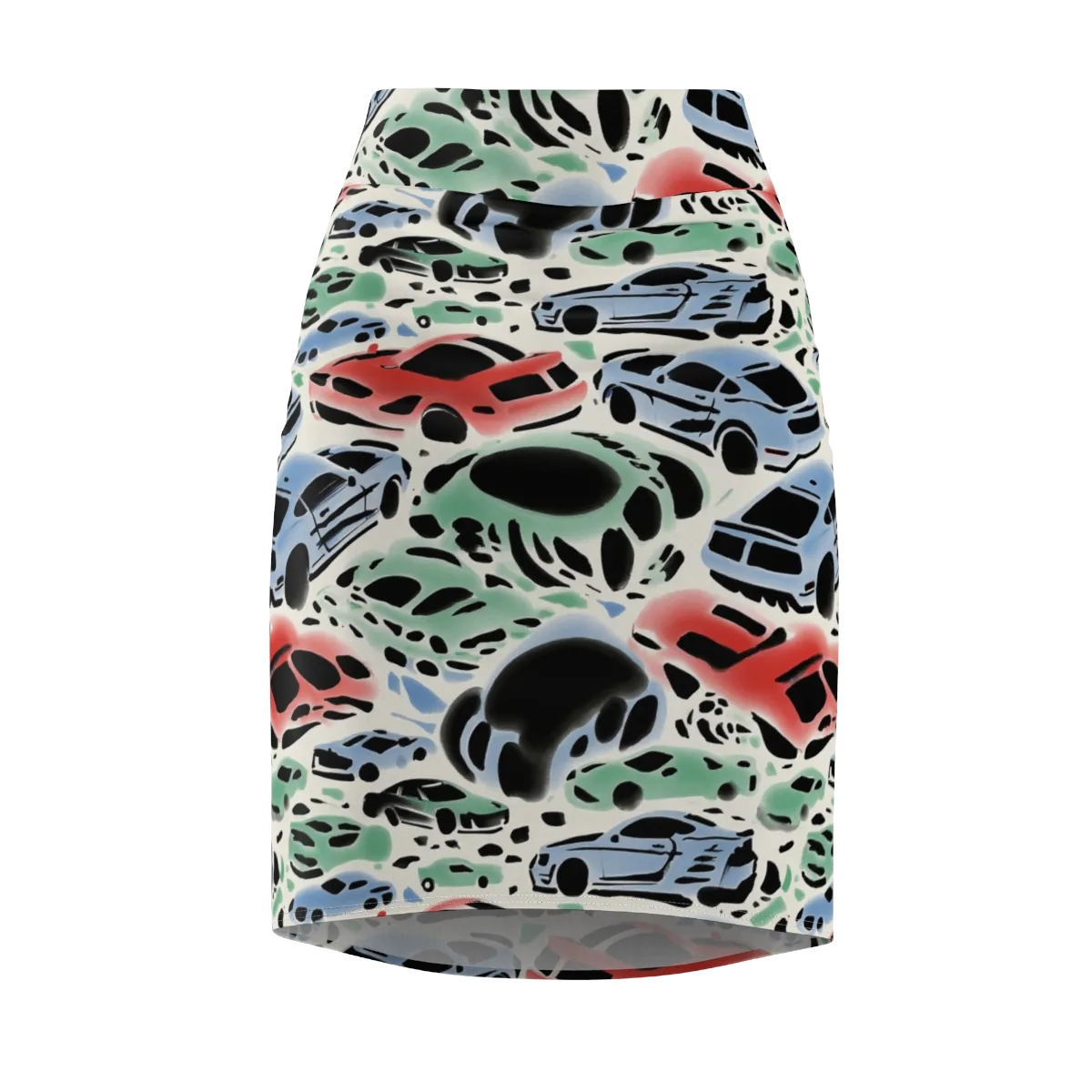 Neon Pit Lane on Pencil Skirt — Front
