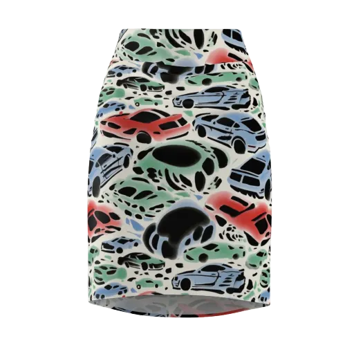 Neon Pit Lane on a Pencil Skirt