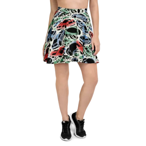 Neon Pit Lane on a Skater Skirt