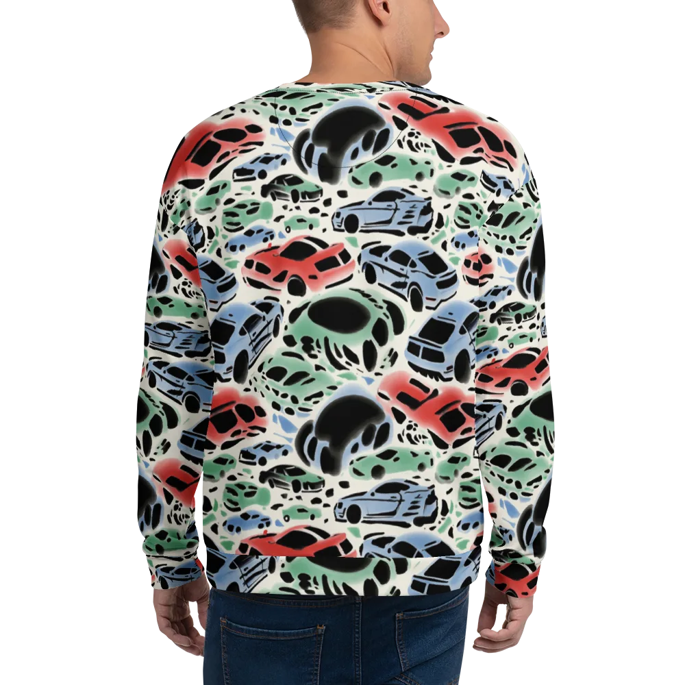 Neon Pit Lane on Sweatshirt — Back