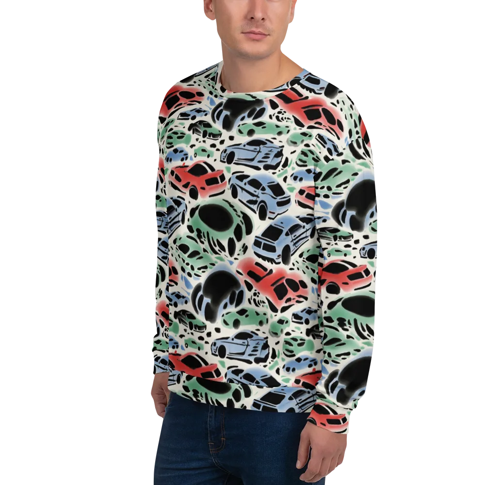 Neon Pit Lane on Sweatshirt — Left Front