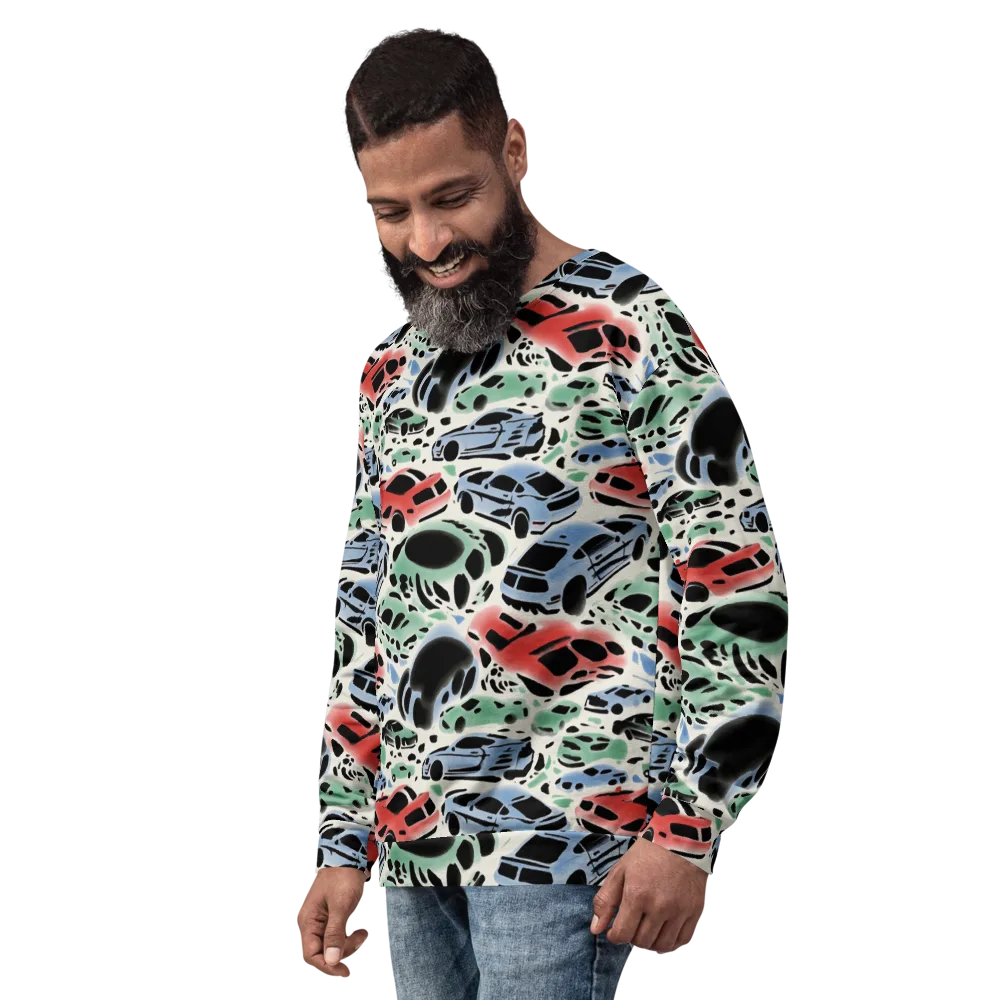 Neon Pit Lane on Sweatshirt — Left Front