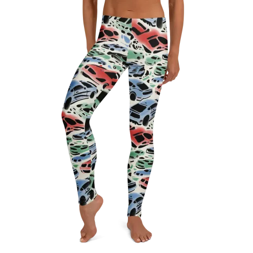 Neon Pit Lane on a Leggings