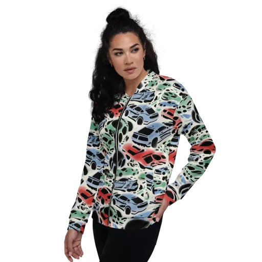 Neon Pit Lane on a Bomber Jacket