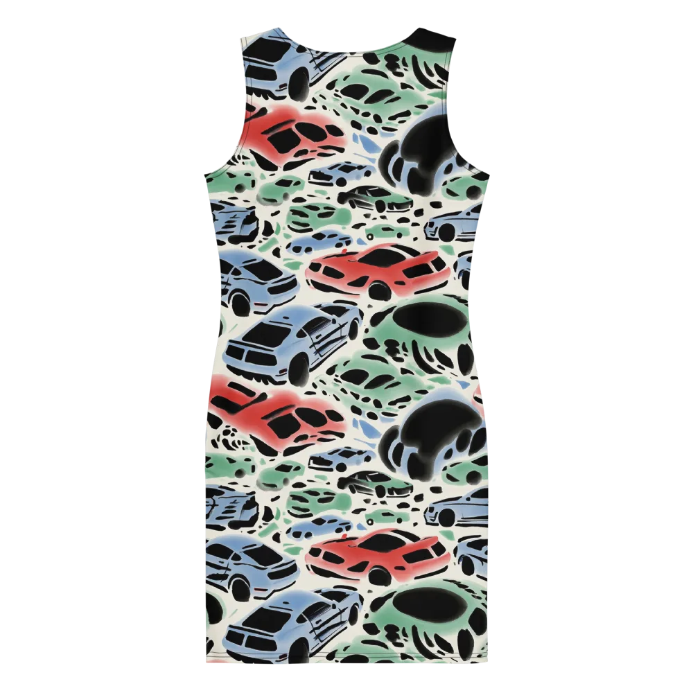 Neon Pit Lane on Bodycon Dress — Back