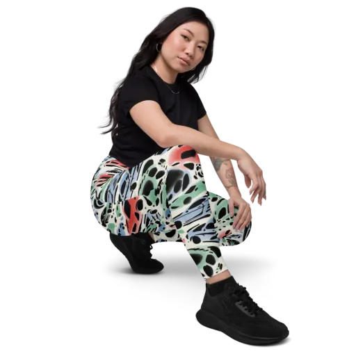 Neon Pit Lane on a Leggings with Pockets