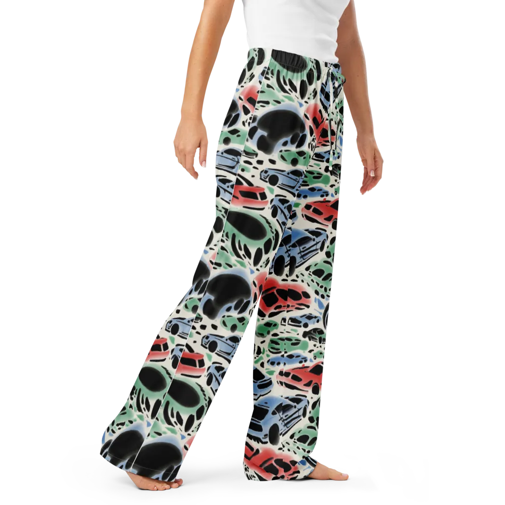 Neon Pit Lane on Women's Pajama Pants — Right Front