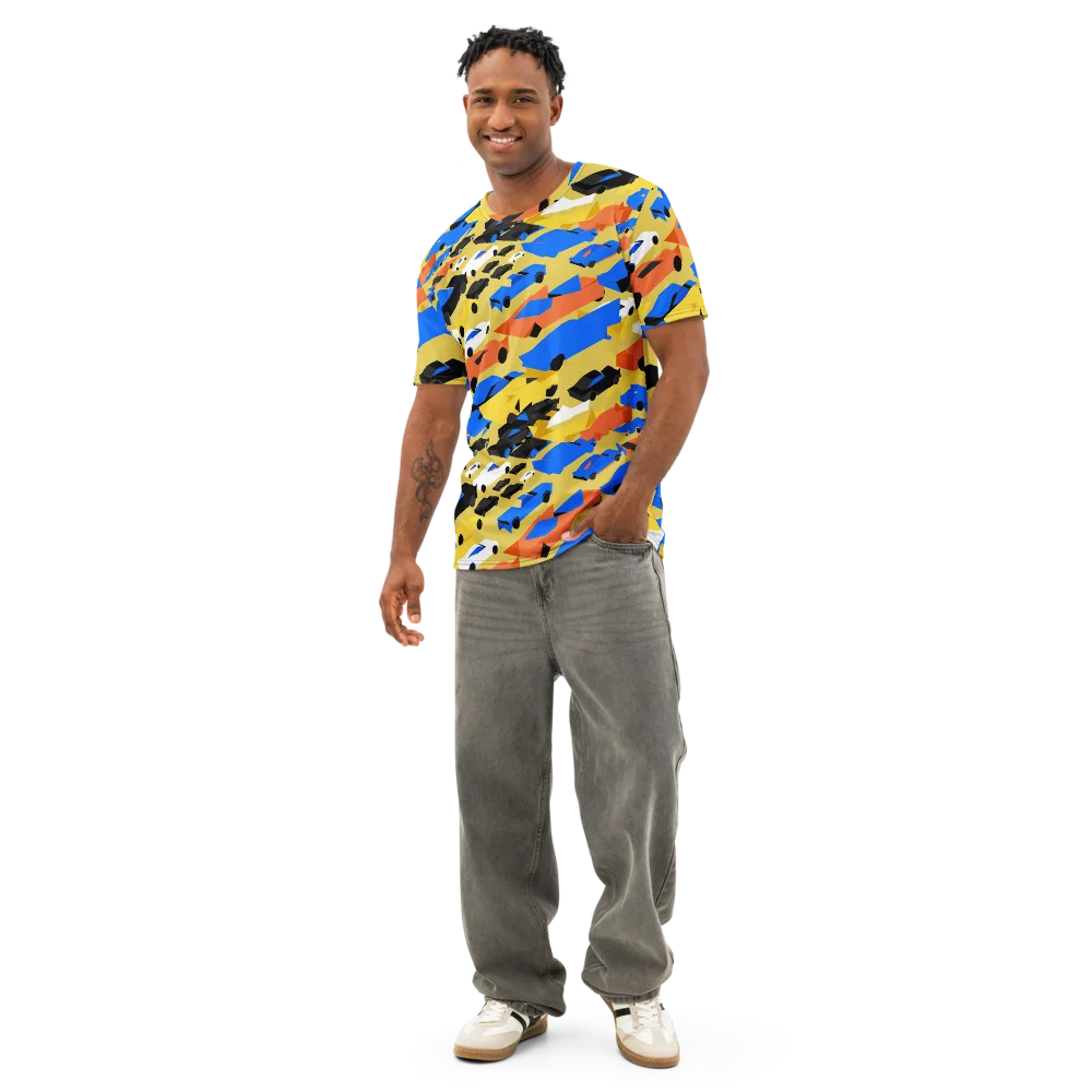 Neon Traffic on Men's Cotton Crew Neck T-Shirt — Front