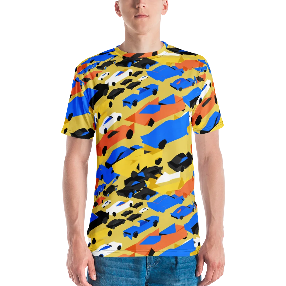 Neon Traffic on Men's Crew Neck T-Shirt — Front