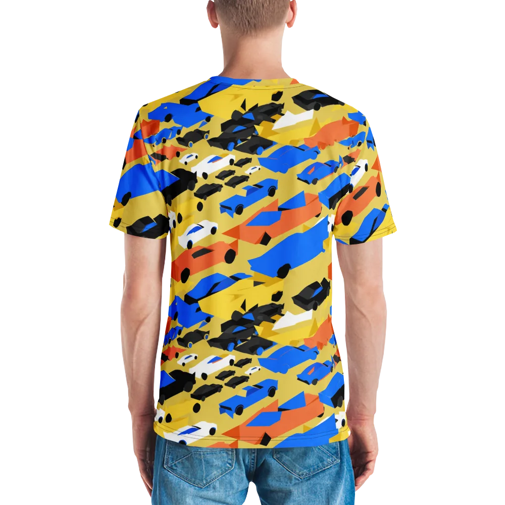 Neon Traffic on Men's Crew Neck T-Shirt — Back