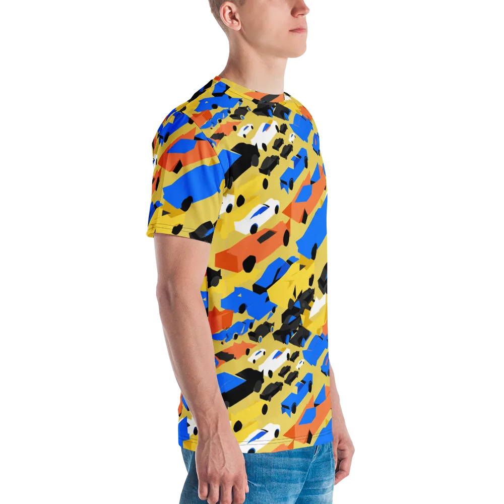 Neon Traffic on Men's Crew Neck T-Shirt — Right