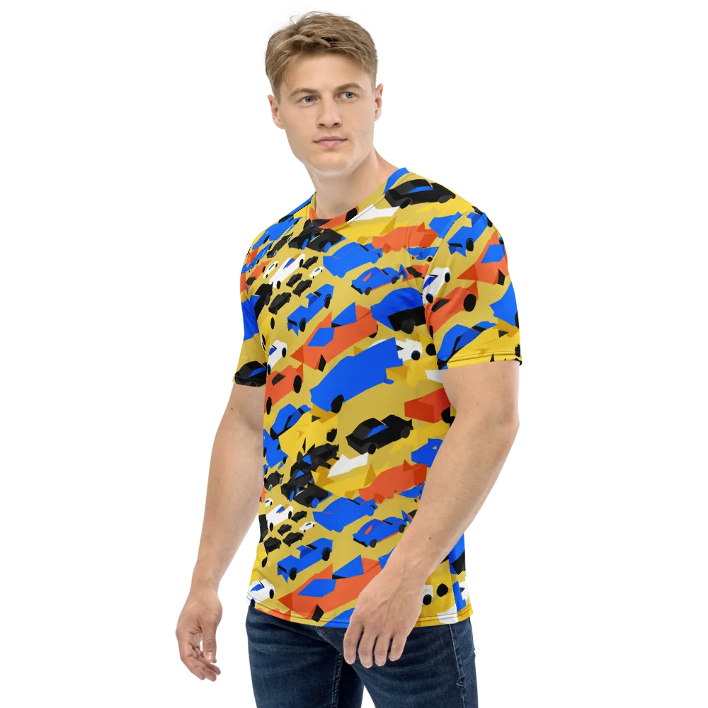 Neon Traffic on Men's Crew Neck T-Shirt — Left