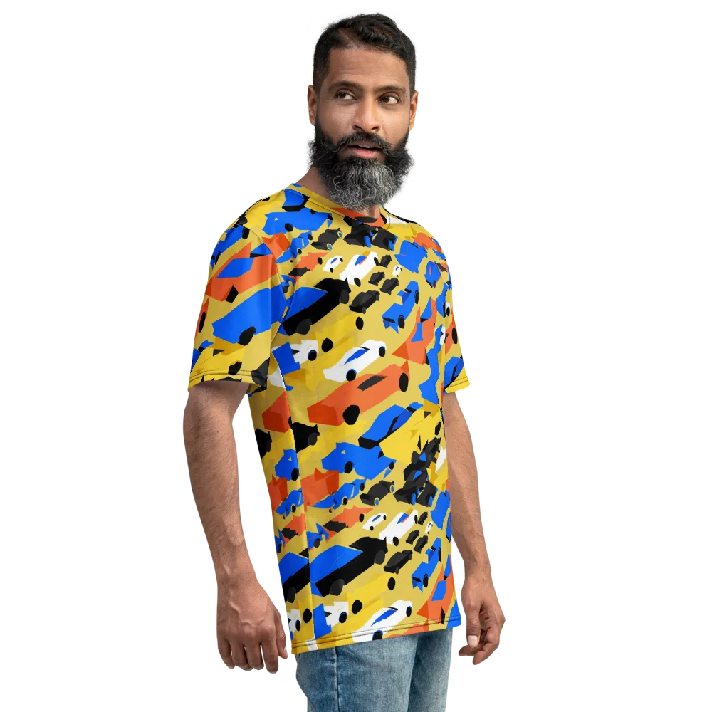 Neon Traffic on Men's Crew Neck T-Shirt — Right
