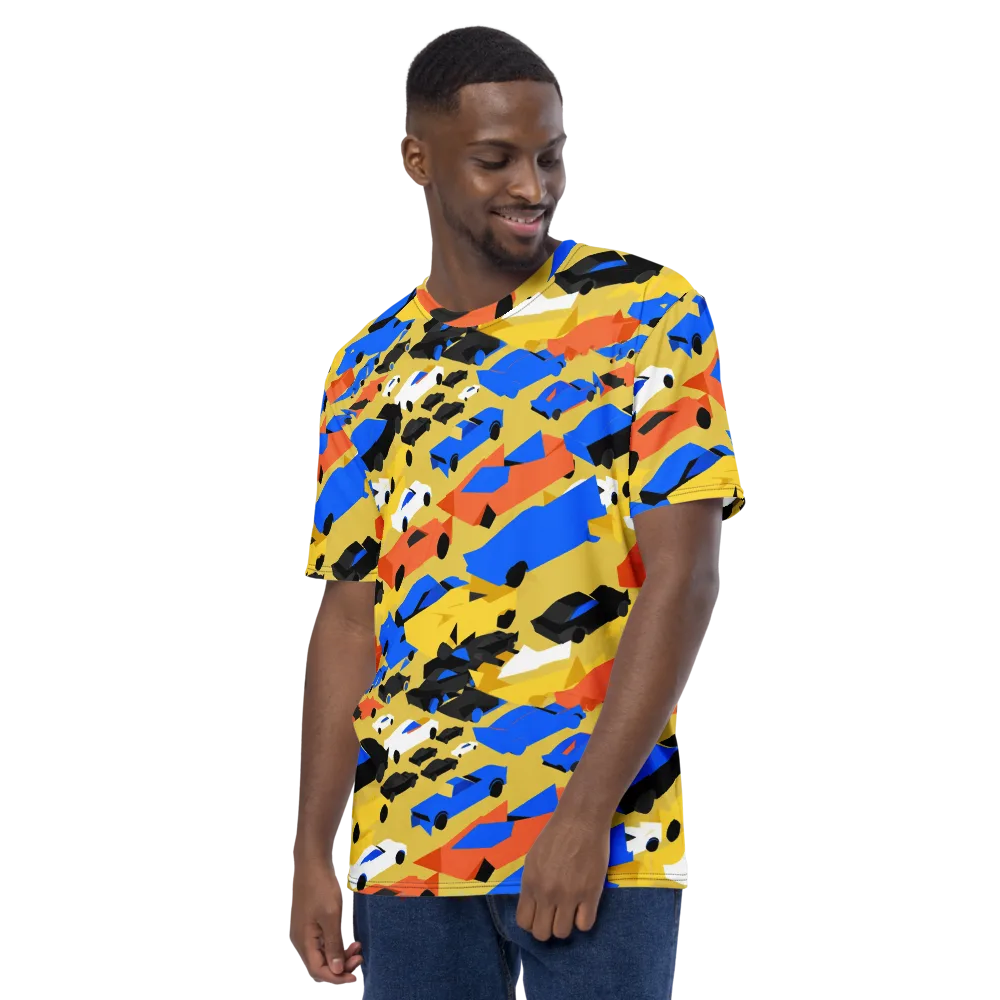 Neon Traffic on Men's Crew Neck T-Shirt — Left