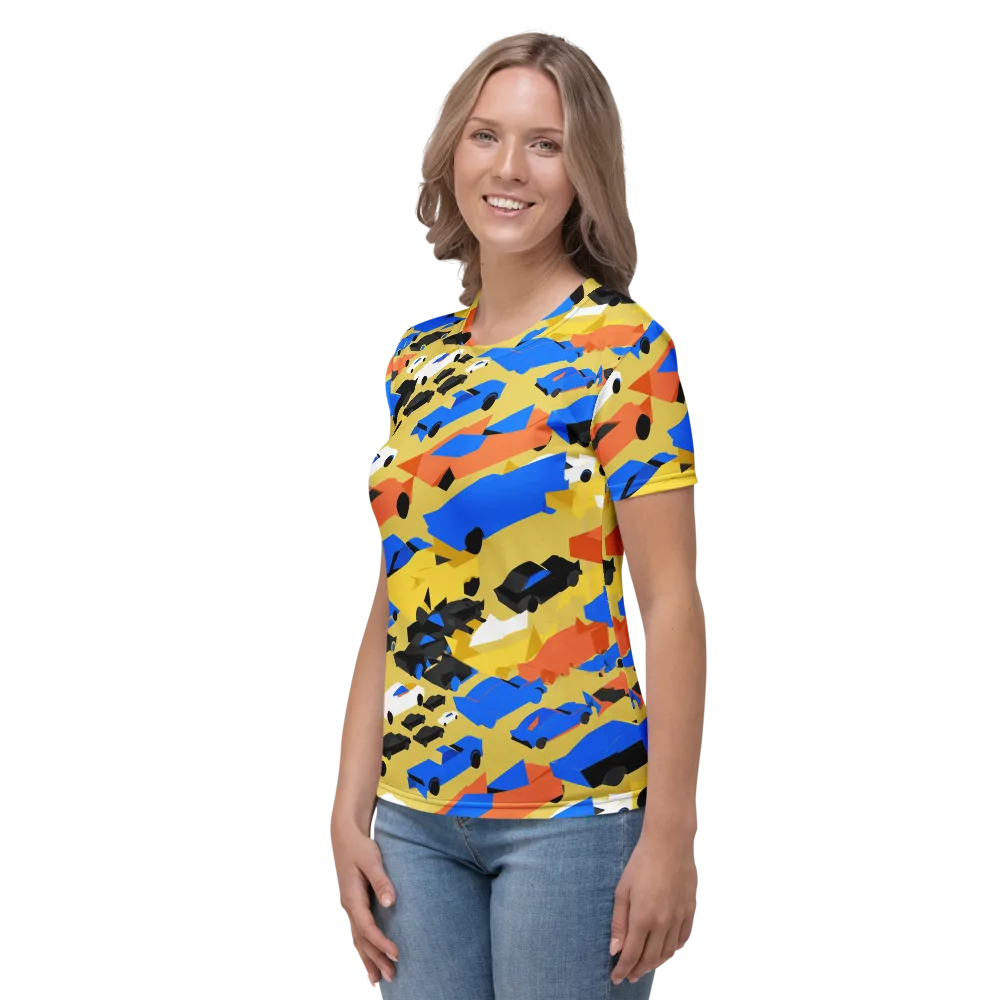 Neon Traffic on Women's Crew Neck T-Shirt — Left