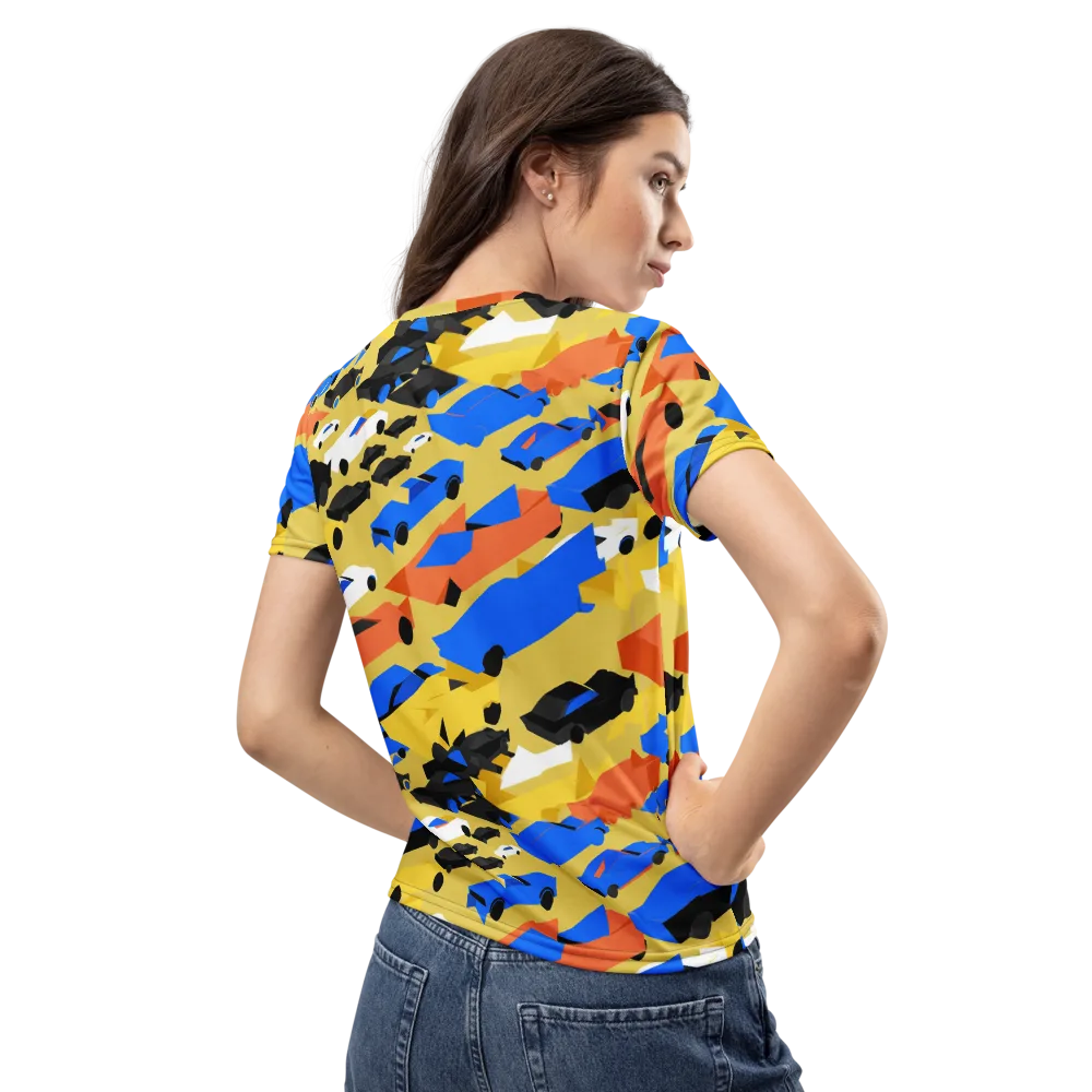 Neon Traffic on Women's Crew Neck T-Shirt — Back