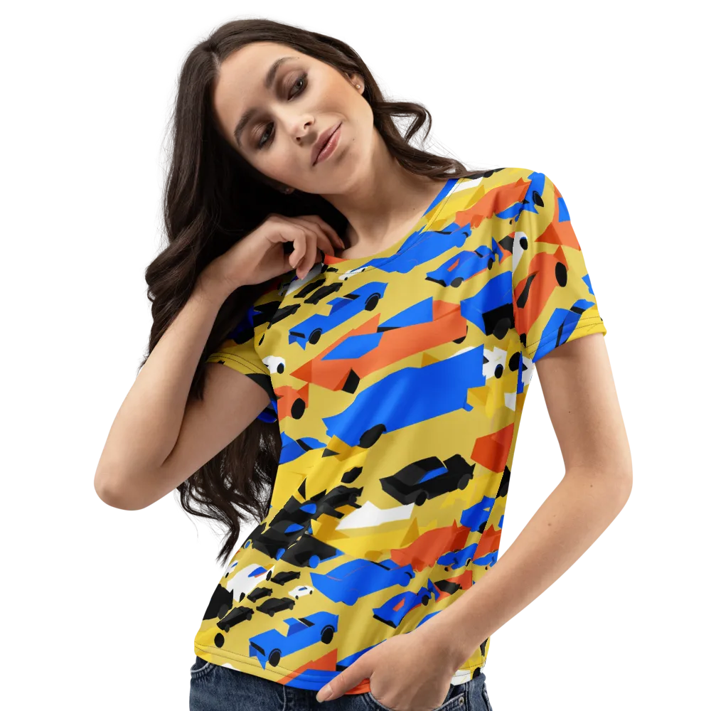 Neon Traffic on Women's Crew Neck T-Shirt — Left Front